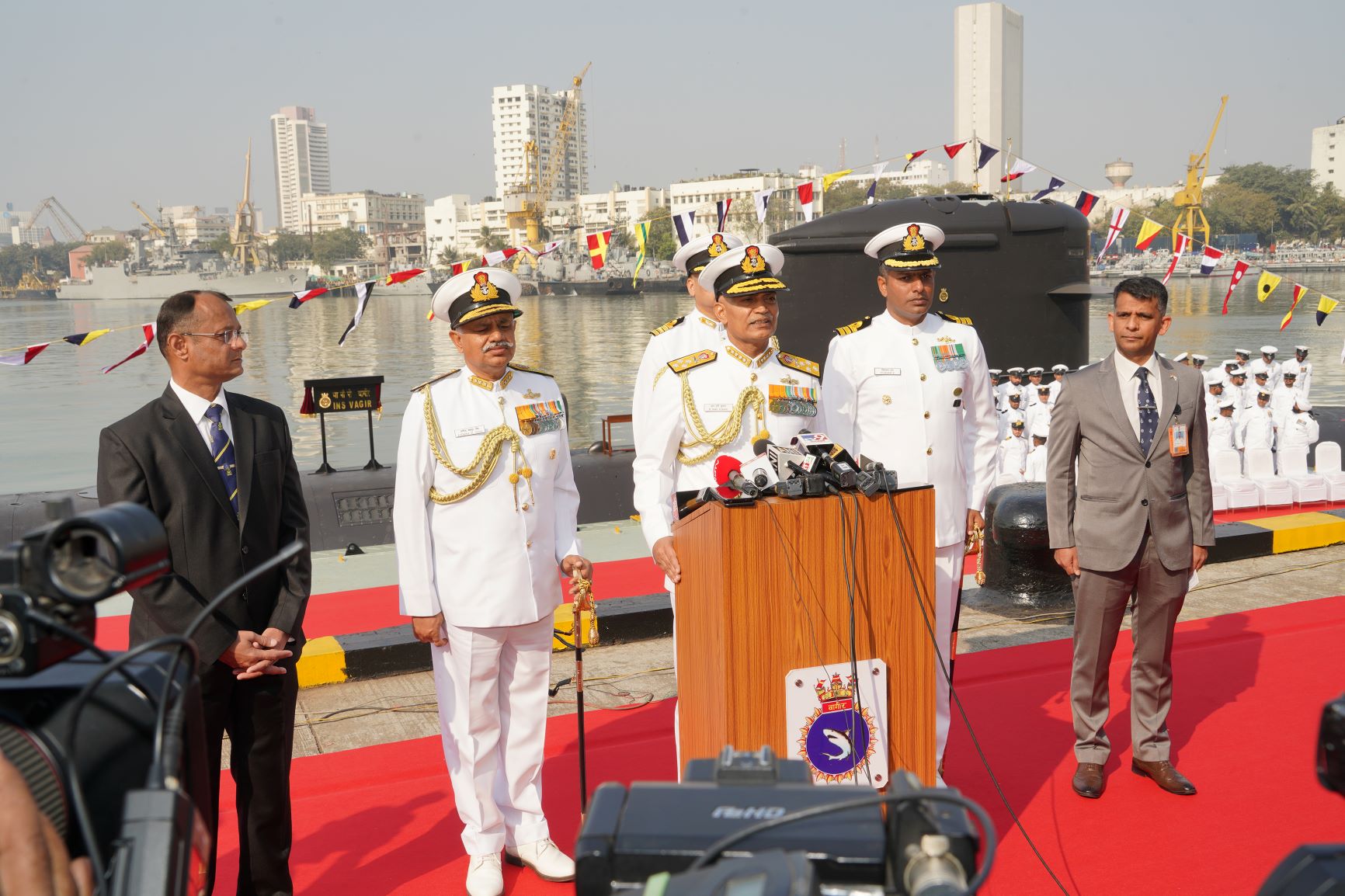 Commissioning Of Indian Naval Ship Vagir By Admiral R Hari Kumar, PVSM, AVSM, VSM, ADC Chief Of The Naval Staff - 23rd Jan 2023123